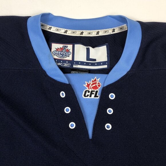 Reebok 2007 95th CFL Grey Cup Toronto Hockey Navy Blue Jersey Mens Size Large - Picture 8 of 16